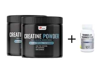 2x CREATINE MONOHYDRATE (200γρ) + ΔΩΡΕΑΝ Tribulus Terrestris (30 κάψουλες)