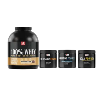 100% WHEY Protein + BCAA + CREATINE MONOHYDRATE + ΔΩΡΕΑΝ L-GLUTAMINE