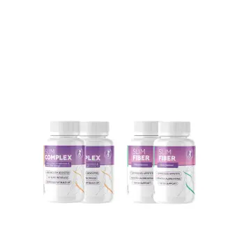 2x Slim Complex (30 + 30 κάψουλες) + 2x Slim Fiber (30 + 30 κάψουλες)