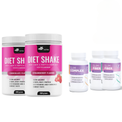 2x Diet Shake (500γρ + 500γρ) + Slim Complex (30 κάψουλες) + 2x Slim Fiber (60 κάψουλες)- υποκατάστατο γεύματος για ρύθμιση βάρους