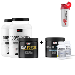 2x 100% WHEY Protein (1500γρ) + BCAA (200γρ) + ΔΩΡΕΑΝ CREATINE MONOHYDRATE (200γρ) + 2x Tribulus Terrestris (60 κάψουλες)