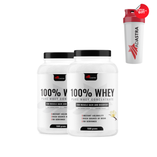 100% WHEY Protein, 1500γρ + 1500γρ (1+1) - με άρωμα βανίλιας