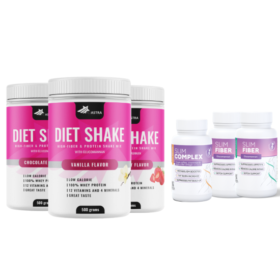 3x Diet Shake + Slim Complex + 2x Slim Fiber- υποκατάστατο γεύματος για ρύθμιση βάρους