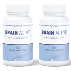2 X BRAIN ACTIVE (30 κάψουλες) - Συμπληρώματα για τη μνήμη και τη συγκέντρωση