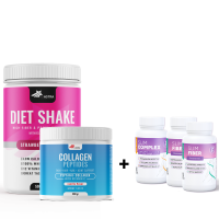 Diet Shake + Collagen Peptides + ΔΩΡΕΑΝ Slim complex + 2x Slim Fiber