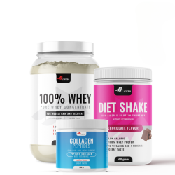 100% WHEY Protein (1000 γρ) + COLLAGEN PEPTIDES (200γρ)+  DIET SHAKE (500γρ)