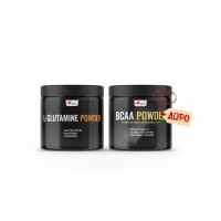 L-GLUTAMINE (200γρ) - συμπλήρωμα διατροφής σε σκόνη με το αμινοξύ γλουταμίνη, το οποίο προορίζεται για τη διατήρηση και τη σύνθεση πρωτεϊνών στους μύες και την αποκατάσταση των μυών + ΔΩΡΕΑΝ BCAA (200γρ)