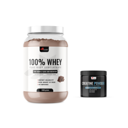 100% WHEY Protein (1000γρ)  + δώρο Creatine - με άρωμα σοκολάτας