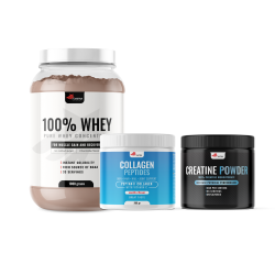 100% WHEY Protein (1000γρ) + COLLAGEN PEPTIDES (200 γρ) + ΔΩΡΕΑΝ  CREATINE MONOHYDRATE (200γρ)