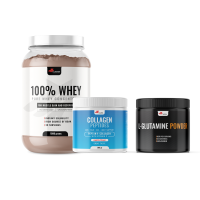 100% WHEY Protein (1000γρ) + COLLAGEN PEPTIDES (200γρ) + ΔΩΡΕΑΝ L-GLUTAMINE (200γρ)