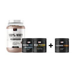 100% WHEY Protein (1000γρ) + BCAA (200γρ) + CREATINE MONOHYDRATE (200γρ) + ΔΩΡΕΑΝ L-GLUTAMINE (200γρ) 
